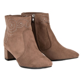 Bottes en daim élégantes brun 5