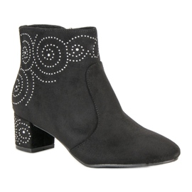 Bottes en daim élégantes le noir 2