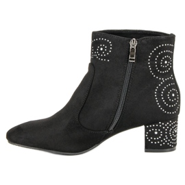 Bottes en daim élégantes le noir 3