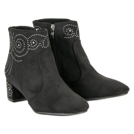 Bottes en daim élégantes le noir 5