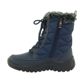 Bottes de neige sport sur fourrure DK bleu marin 2
