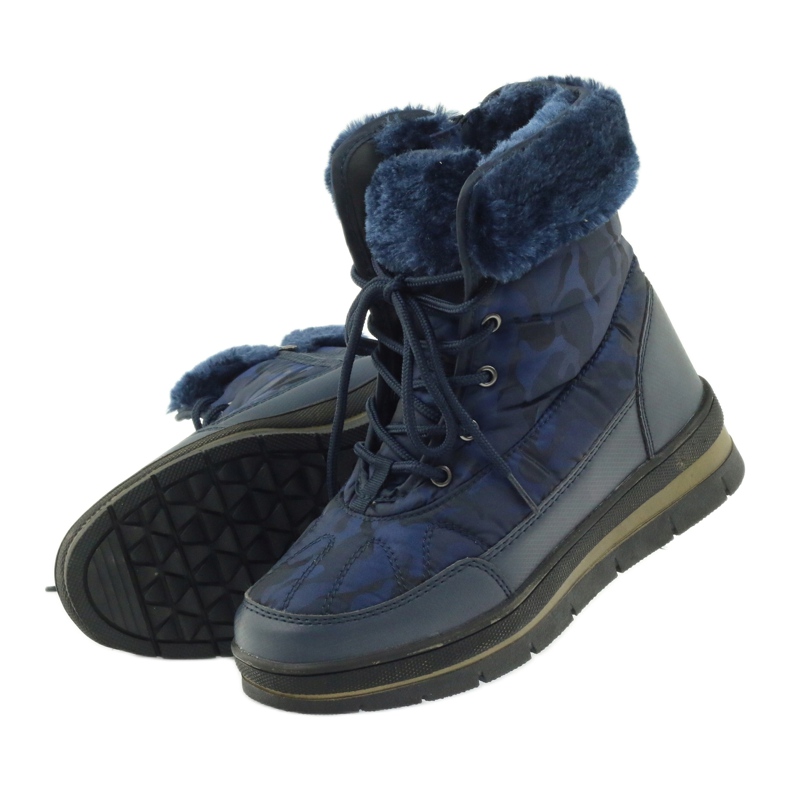 Bottes de neige sport sur fourrure DK bleu marin 4