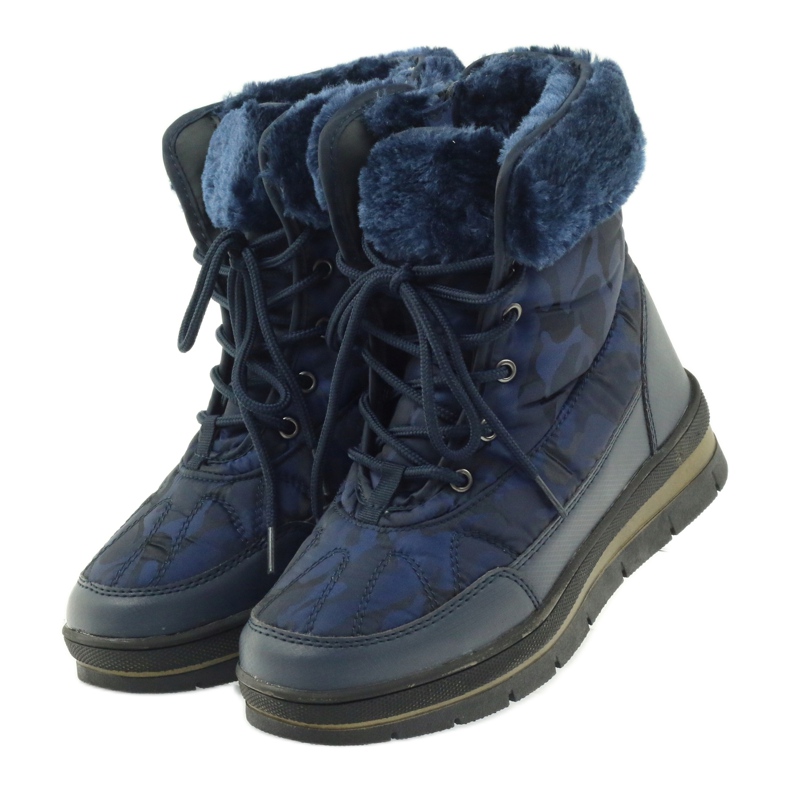 Bottes de neige sport sur fourrure DK bleu marine 3