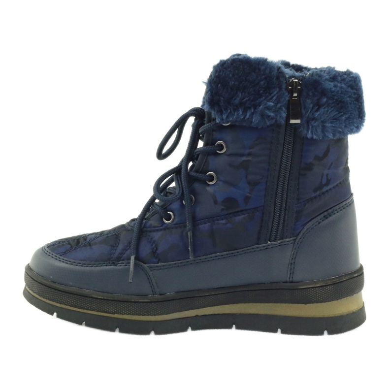 Bottes de neige sport sur fourrure DK bleu marin 2