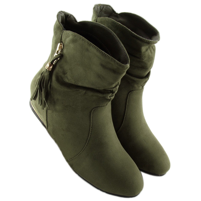Vert Bottes saszki pour femmes VQ-362 Vert 1