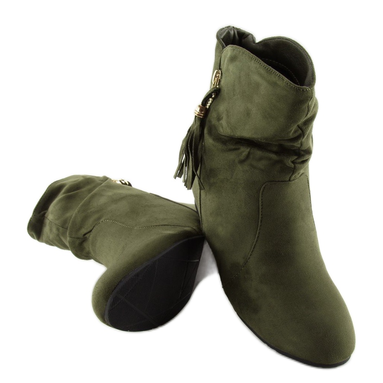 Vert Bottes saszki pour femmes VQ-362 Vert 2