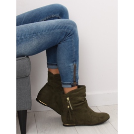 Vert Bottes saszki pour femmes VQ-362 Vert 7