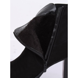 Bottines à talons noires 6139 Noir le noir 3