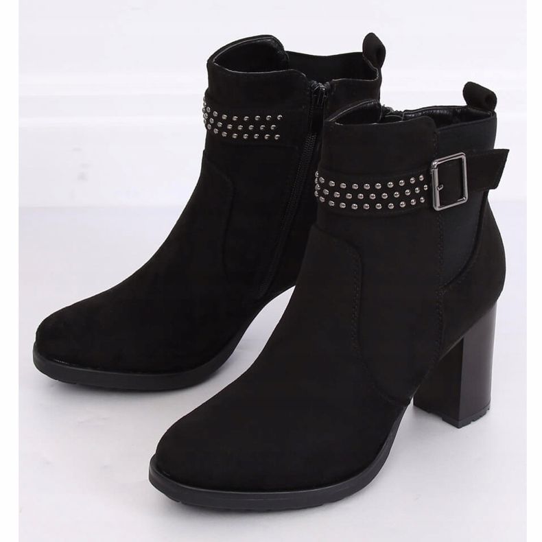 Bottines à talons noires 6139 Noir 2
