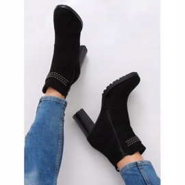 Bottines à talons noires 6139 Noir le noir 5