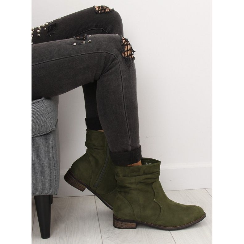 Bottes femme vertes 99-135 Olive 1