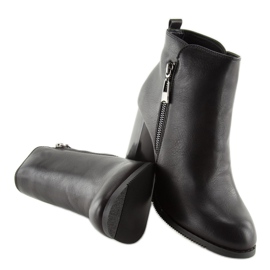Bottes sur un talon stable noir 6545 Noir 4