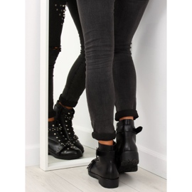 Bottines noires à clous noir A3309 Noir le noir 1