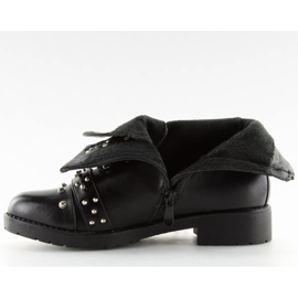 Bottines noires à clous noir A3309 Noir le noir 4