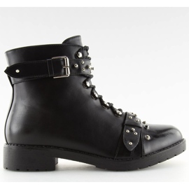 Bottines noires à clous noir A3309 Noir le noir 7