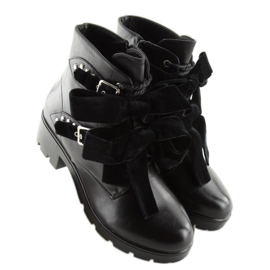 Bottines noires à clous noir A1208 noir le noir 5