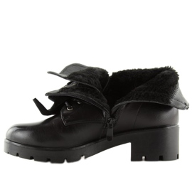 Bottines noires à clous noir A1208 noir le noir 2