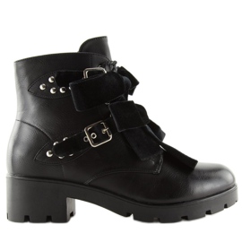 Bottines noires à clous noir A1208 noir le noir 7
