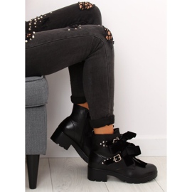 Bottines noires à clous noir A1208 noir le noir 8