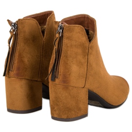 Vinceza Bottines à talons en daim brun 5
