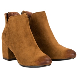 Vinceza Bottines à talons en daim brun 6
