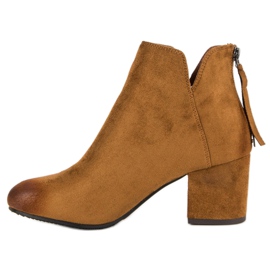Vinceza Bottines à talons en daim brun 4