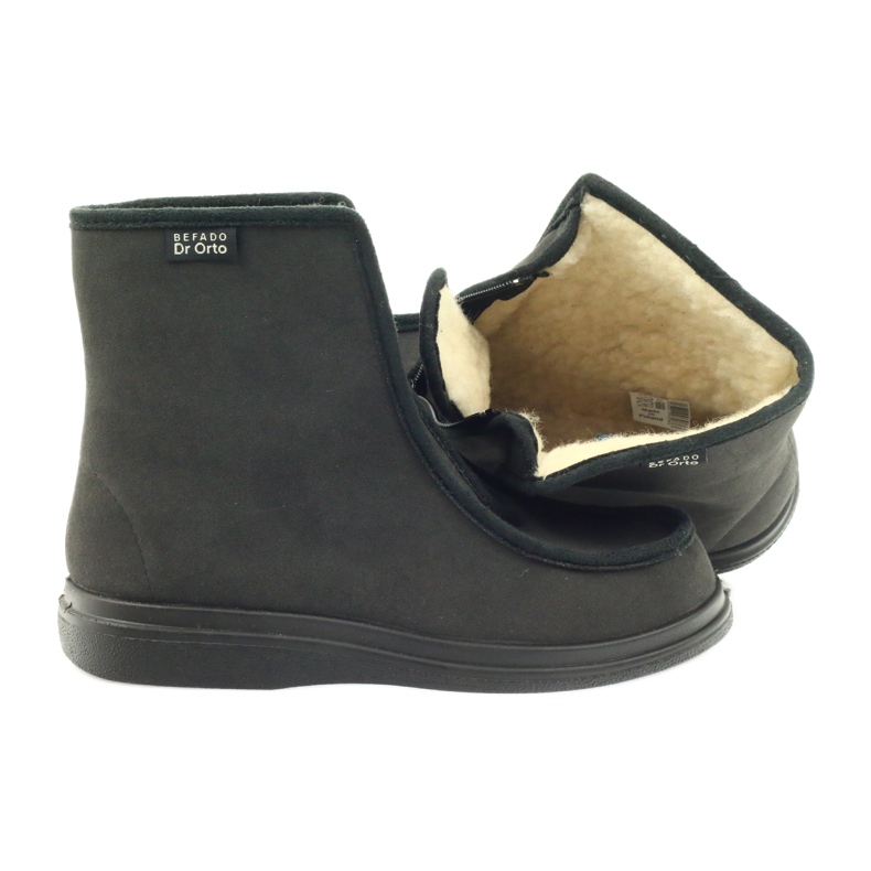 Chaussures de santé Befado, chaussons chauds Dr.Orto 996M008 gris 3