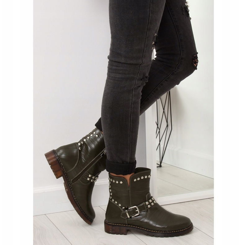 Bottes militaires vertes A-30 Vert 1