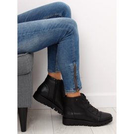 Bottines noires à lacets 6707-1 noir le noir 6