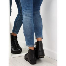 Bottines noires à lacets 6707-1 noir 2