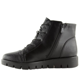 Bottines noires à lacets 6707-1 noir le noir 3