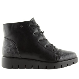 Bottines noires à lacets 6707-1 noir le noir 4