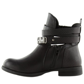 Bottes découpées noires 302-PA Noir le noir 1