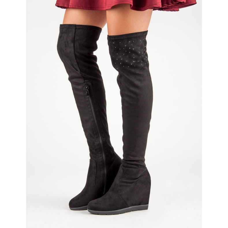 Kayla Bottes compensées noir 1