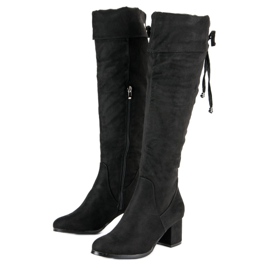 Bottines en daim noir le noir 4