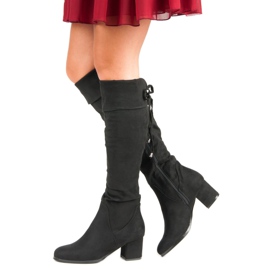 Bottines en daim noir le noir 6