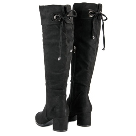 Bottines en daim noir le noir 3