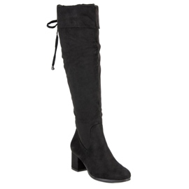 Bottines en daim noir 1