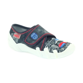 Chaussons velcro Befado 273x232 bleu gris rouge 1 Chaussons velcro Befado 273x232 bleu gris rouge 1