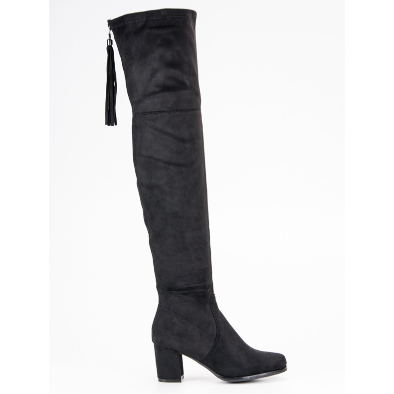 Filippo Mousquetaires en daim sur un pilier le noir 1