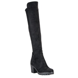 Filippo Bottes en daim sur un pilier le noir 2