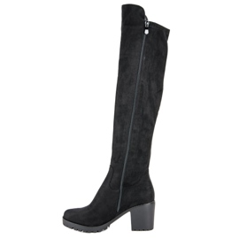Filippo Bottes en daim sur un pilier le noir 1