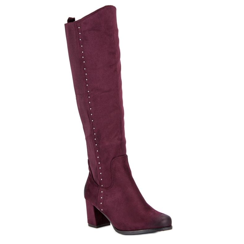 Bottes confortables à talons hauts VINCEZA rouge 1 Bottes confortables à talons hauts VINCEZA rouge 1