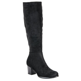 Bottines en daim VINCEZA noir 1