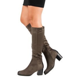 Bottines en daim VINCEZA vert 4