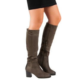 Bottines en daim VINCEZA vert 3