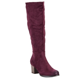 Bottines en daim VINCEZA rouge 1