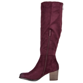 Bottines en daim VINCEZA rouge 2