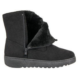 Mckeylor Bottes en daim chaudes le noir 7