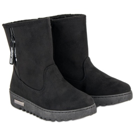 Mckeylor Bottes en daim chaudes le noir 6